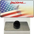 Louisiana with American Flag Novelty Metal Hat Pin