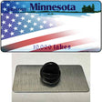 Minnesota with American Flag Novelty Metal Hat Pin