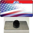 Ohio with American Flag Novelty Metal Hat Pin