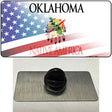 Oklahoma with American Flag Novelty Metal Hat Pin