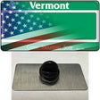 Vermont with American Flag Novelty Metal Hat Pin