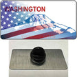 Washington with American Flag Novelty Metal Hat Pin