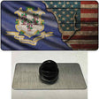 Connecticut/American Flag Novelty Metal Hat Pin