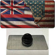 Hawaii/American Flag Novelty Metal Hat Pin