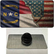 North Carolina/American Flag Novelty Metal Hat Pin