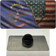 North Dakota/American Flag Novelty Metal Hat Pin