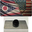 Ohio/American Flag Novelty Metal Hat Pin