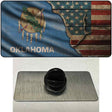 Oklahoma/American Flag Novelty Metal Hat Pin