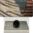 Rhode Island/American Flag Novelty Metal Hat Pin