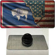 Wyoming/American Flag Novelty Metal Hat Pin