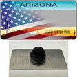 Arizona License Plate American Flag Novelty Metal Hat Pin