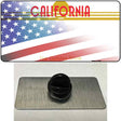 California Golden with American Flag Novelty Metal Hat Pin