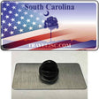 South Carolina Travel Plate American Flag Novelty Metal Hat Pin