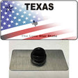 Texas White with American Flag Novelty Metal Hat Pin