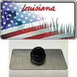 Louisiana 200 Years with American Flag Novelty Metal Hat Pin