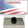 Virginia Jamestown with American Flag Novelty Metal Hat Pin