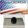 Georgia Peach with American Flag Novelty Metal Hat Pin