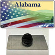 Alabama State with American Flag Novelty Metal Hat Pin