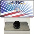 Mississippi Blue with American Flag Novelty Metal Hat Pin