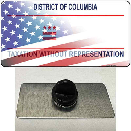 District of Columbia with American Flag Novelty Metal Hat Pin