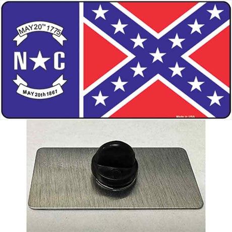 North Carolina Confederate Flag Novelty Metal Hat Pin