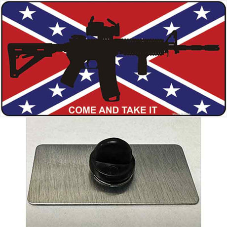 Come and Take It Confederate Flag Novelty Metal Hat Pin