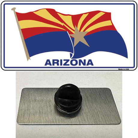 Arizona Waving Flag Novelty Metal Hat Pin