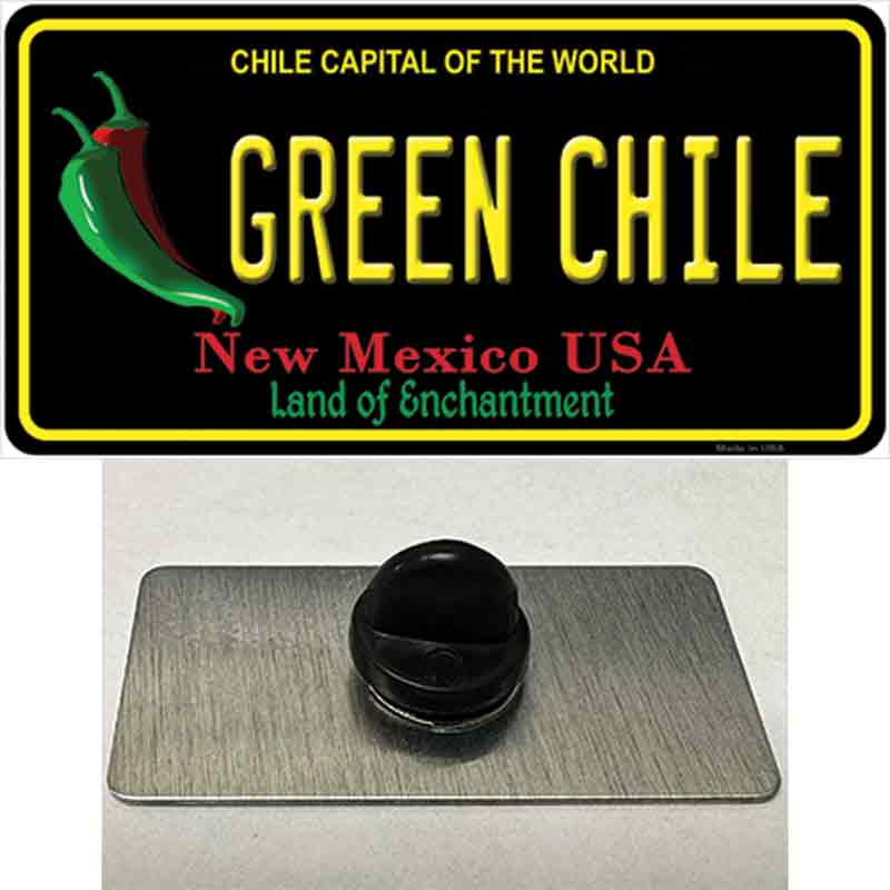 Green Chile New Mexico Black Novelty Metal Hat Pin