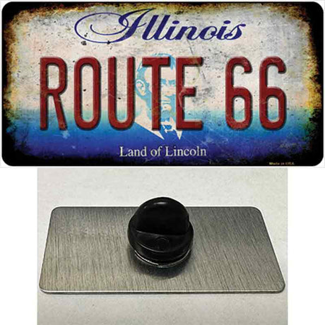 Route 66 Illinois Rusty Novelty Metal Hat Pin