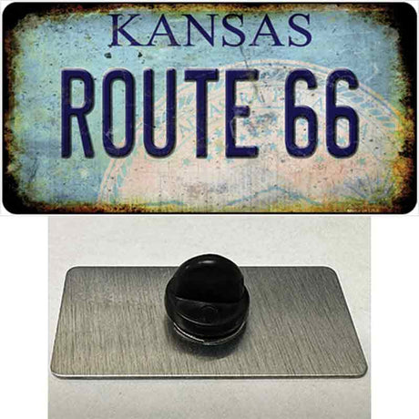 Route 66 Kansas Rusty Novelty Metal Hat Pin