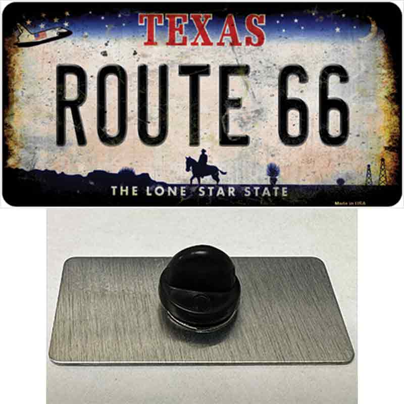 Route 66 Texas Rusty Novelty Metal Hat Pin