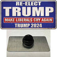 Re-Elect Trump 2024 Blue Novelty Metal Hat Pin