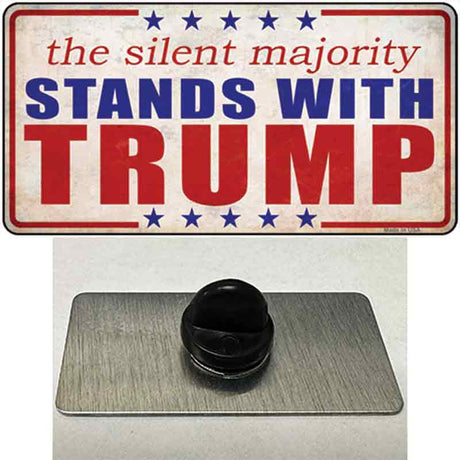 Silent Majority Stands with Trump Novelty Metal Hat Pin