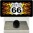 Route 66 Flames Novelty Metal Hat Pin