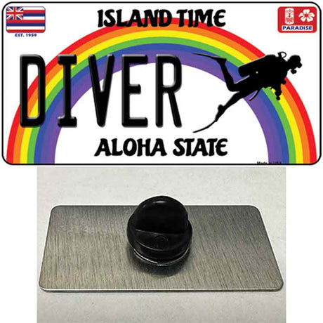 Diver Hawaii Novelty Metal Hat Pin