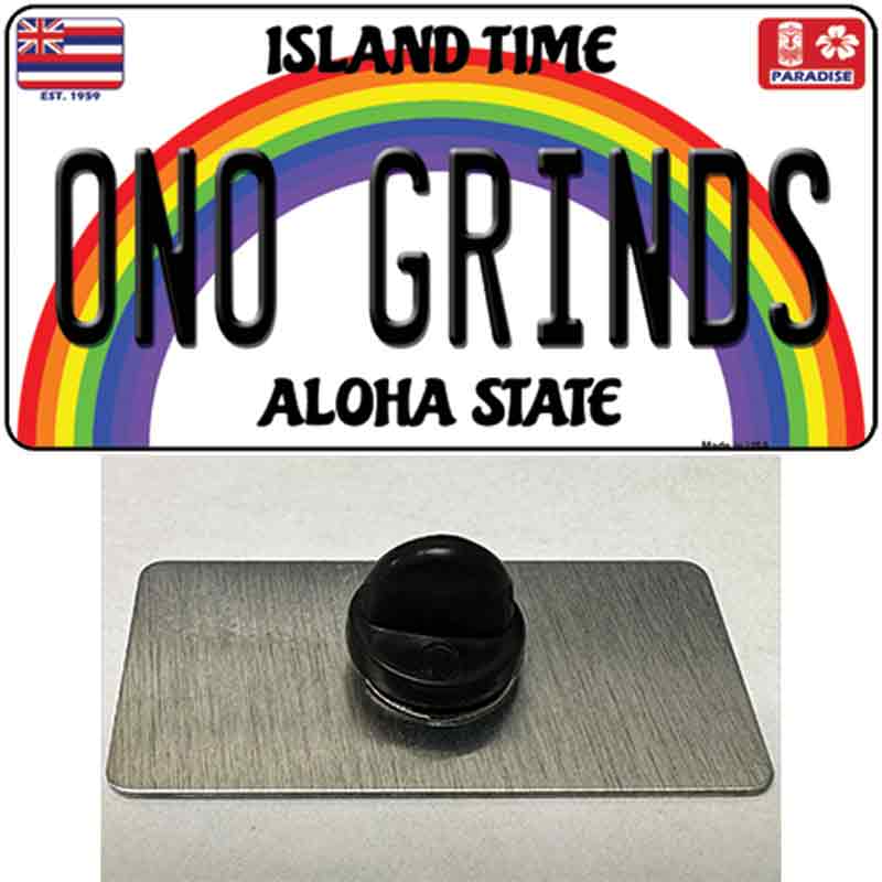 Ono Grinds Hawaii Novelty Metal Hat Pin