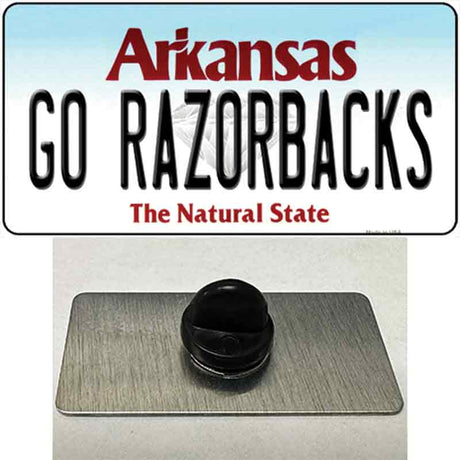 Go Razorbacks Novelty Metal Hat Pin