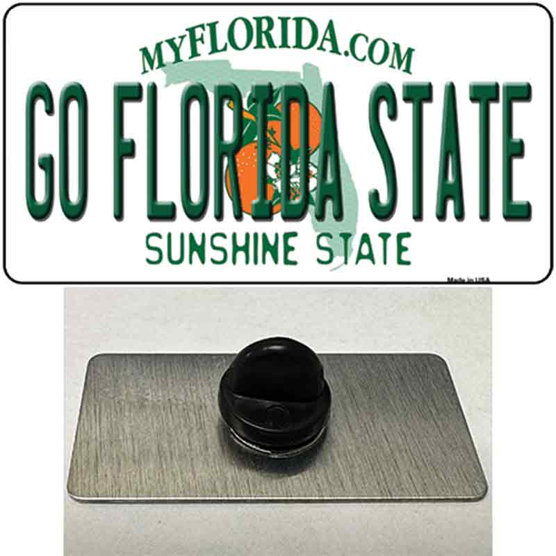 Go Florida State Novelty Metal Hat Pin