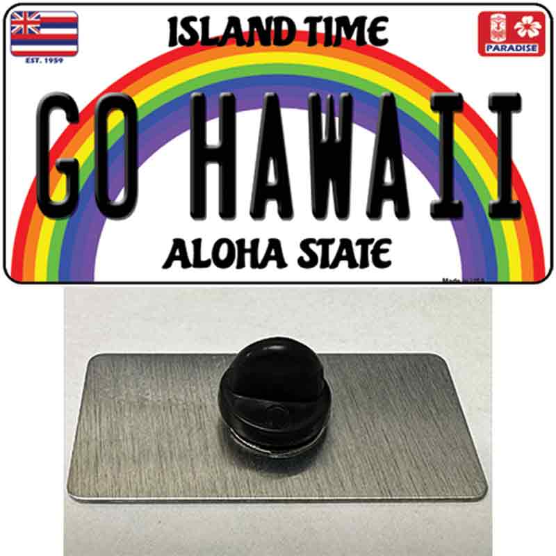 Go Hawaii Novelty Metal Hat Pin