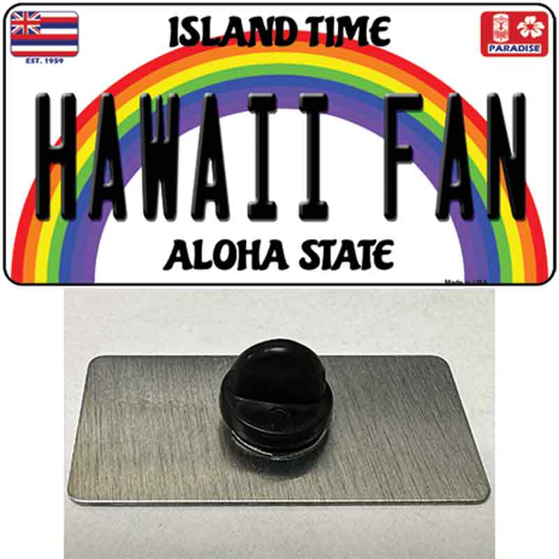 Hawaii Fan Novelty Metal Hat Pin