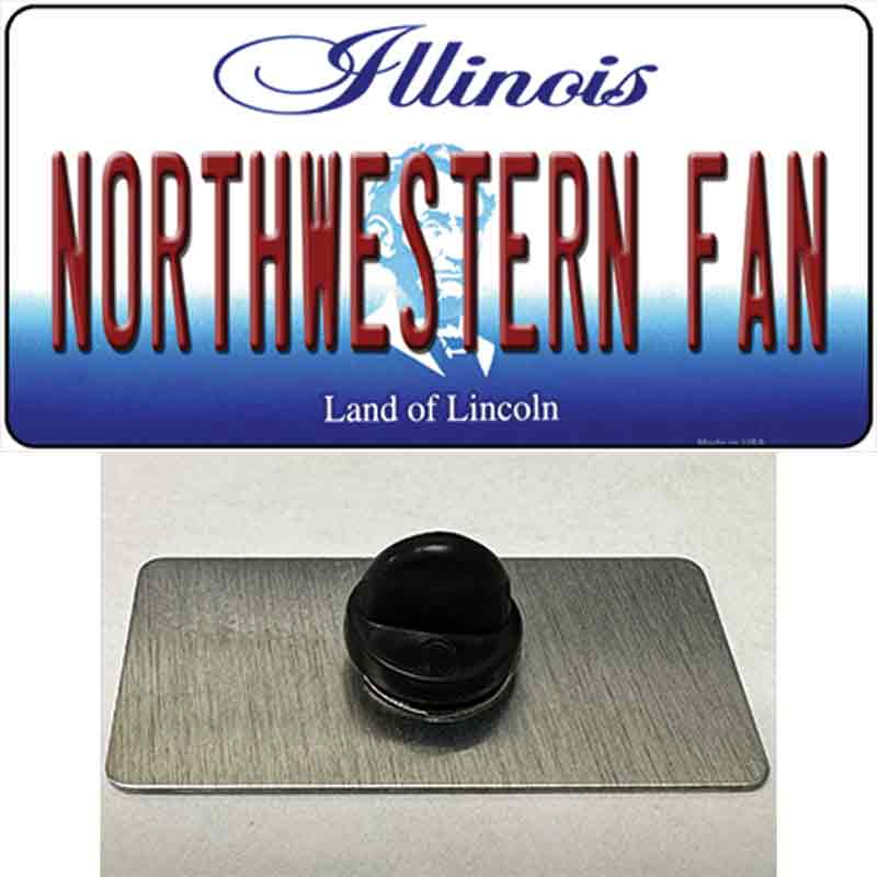 Northwestern Fan Novelty Metal Hat Pin