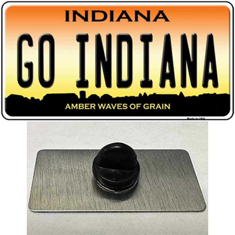 Go Indiana Novelty Metal Hat Pin Tag