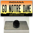 Go Notre Dame Novelty Metal Hat Pin Tag