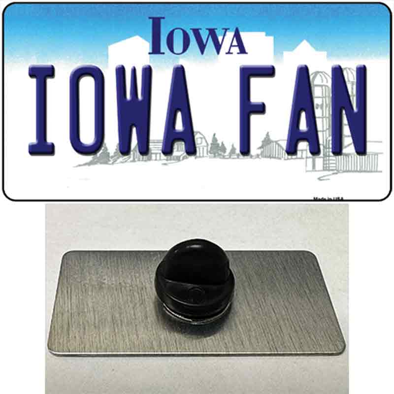 Iowa Fan Novelty Metal Hat Pin Tag