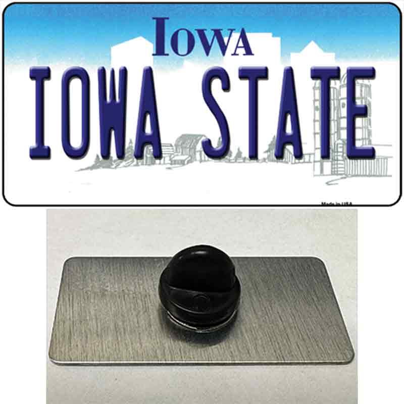 Iowa State Novelty Metal Hat Pin Tag