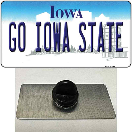 Go Iowa State Novelty Metal Hat Pin Tag