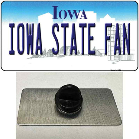 Iowa State Fan Novelty Metal Hat Pin Tag