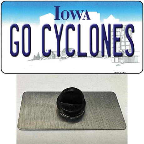 Go Cyclones Novelty Metal Hat Pin Tag