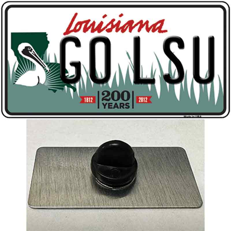 Go LSU Novelty Metal Hat Pin Tag