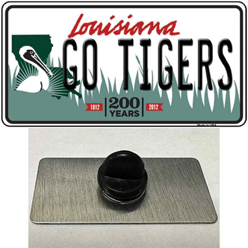 Louisiana Go Tigers Novelty Metal Hat Pin Tag